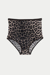 BASERANGE Bamboo Fiber High-Waisted Flared Briefs (France) BAS-UNHW-CI-AU25-LEOPARD